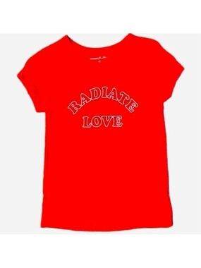 Express Red Graphic Radiate Love T-Shirt Size XS